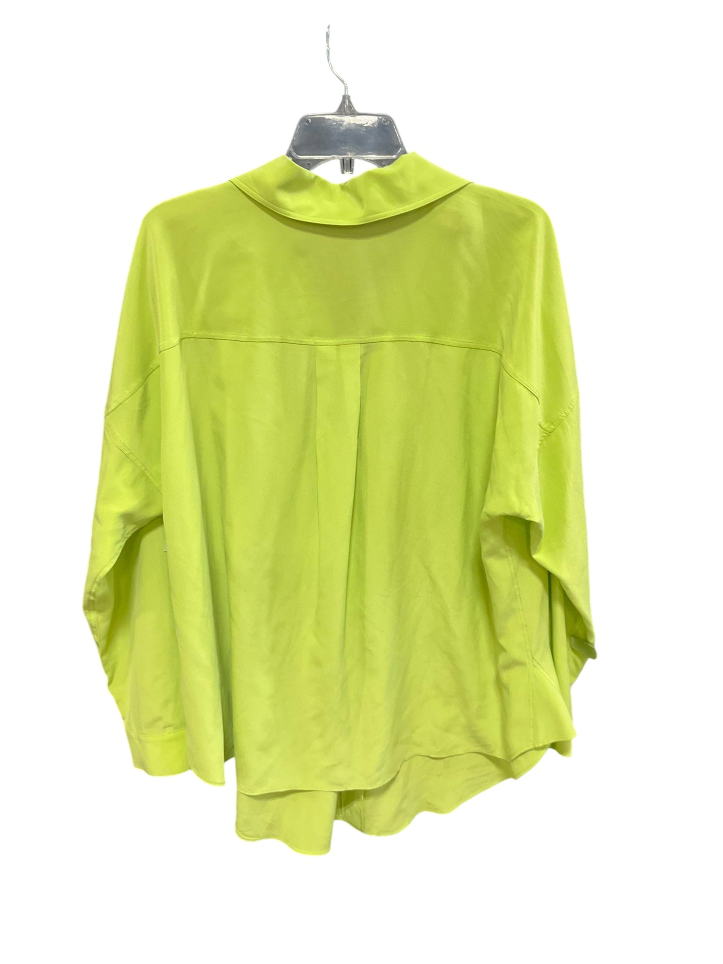 Blouse 3/4 Sleeve By Lafayette 148 In Green