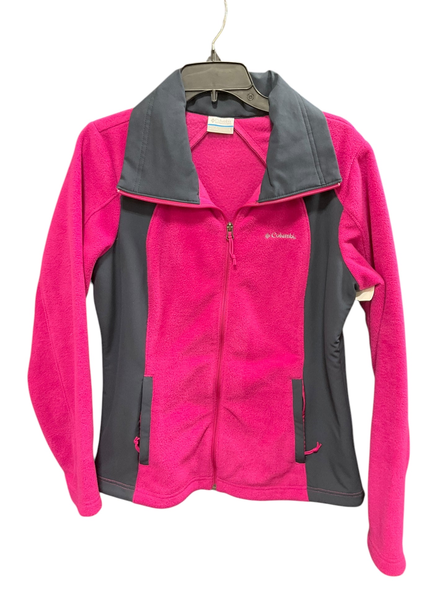 Jacket Fleece By Columbia In Blue & Pink, Size: L