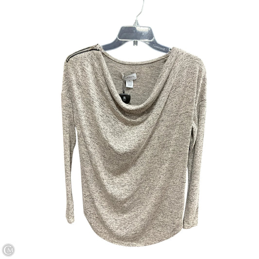 Top Long Sleeve By Carmen By Carmen Marc Valvo In Grey, Size: Xs
