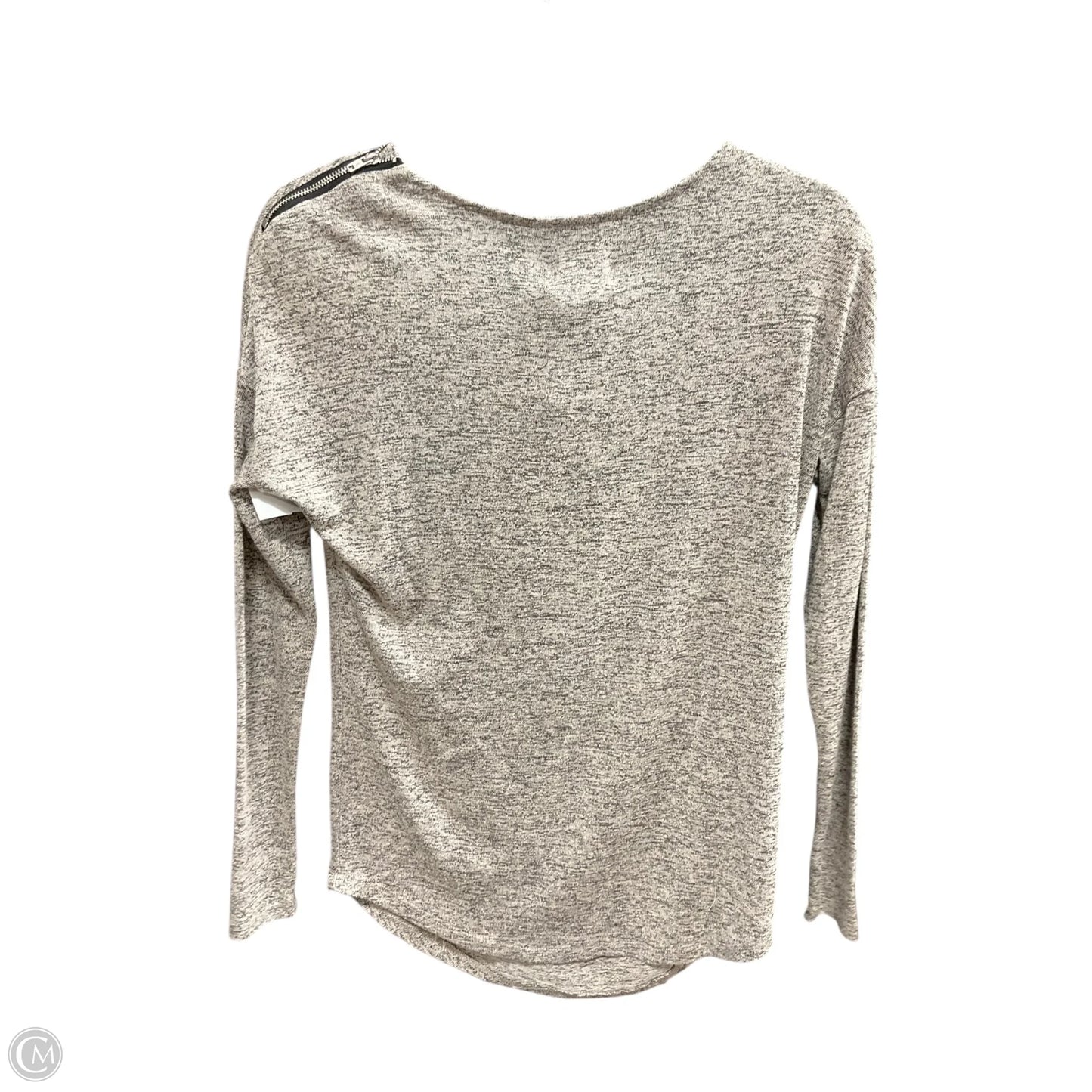 Top Long Sleeve By Carmen By Carmen Marc Valvo In Grey, Size: Xs
