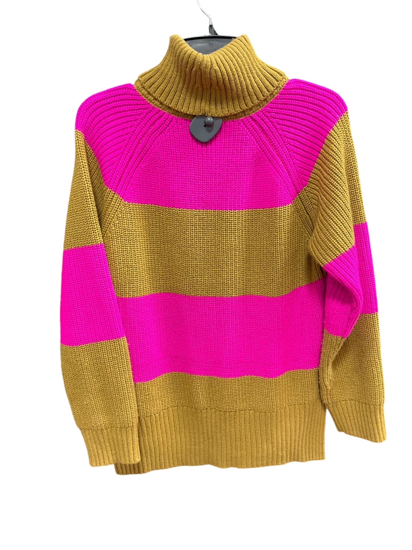 Sweater By Who What Wear In Brown & Pink, Size: S