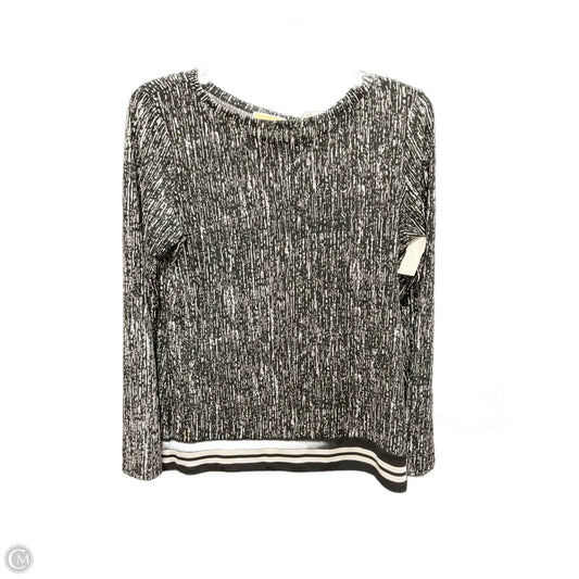 Top Long Sleeve By Michael Kors In Black & White, Size: S