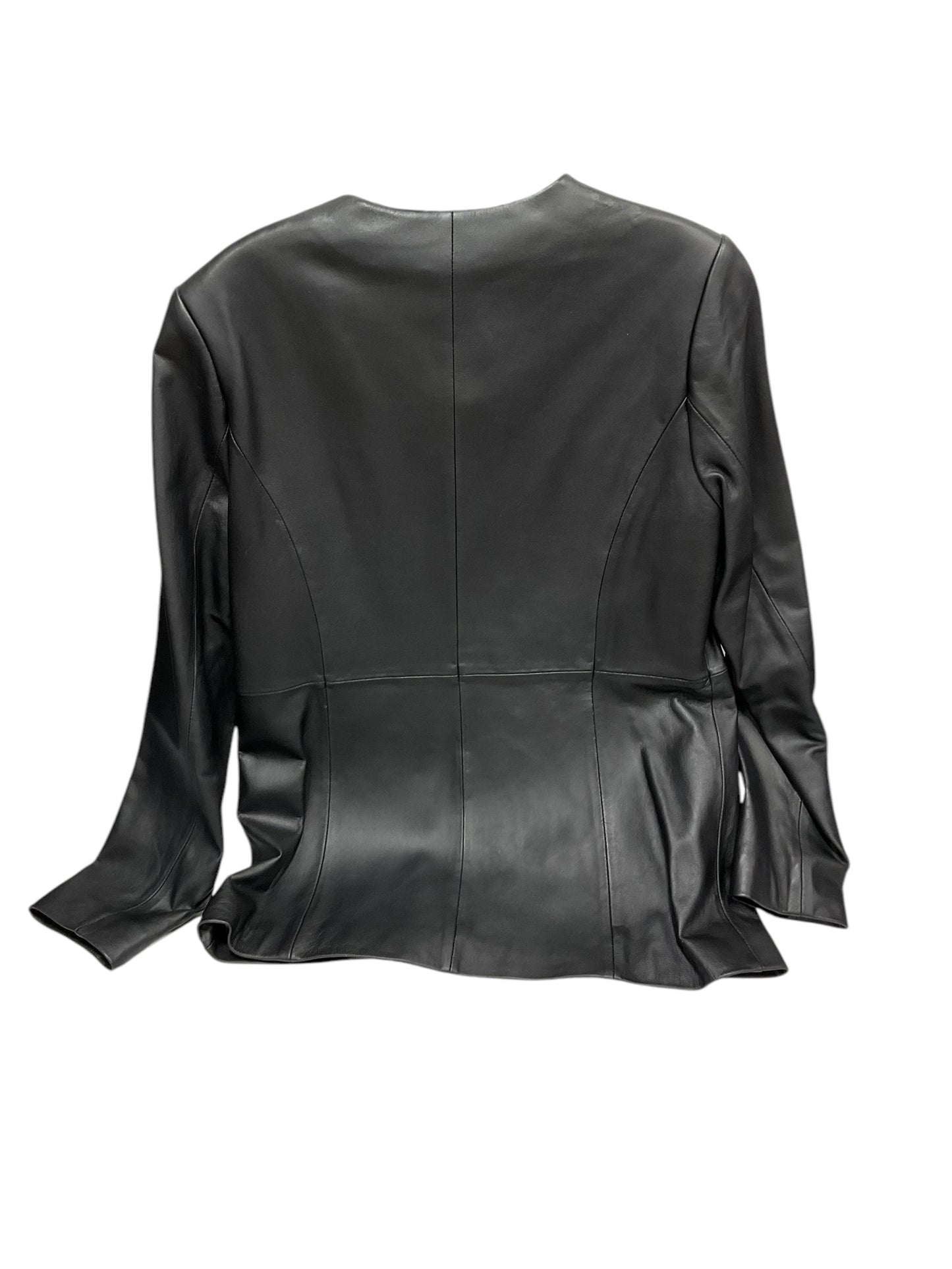 Jacket Leather By Pamela Mccoy In Black & White, Size: S