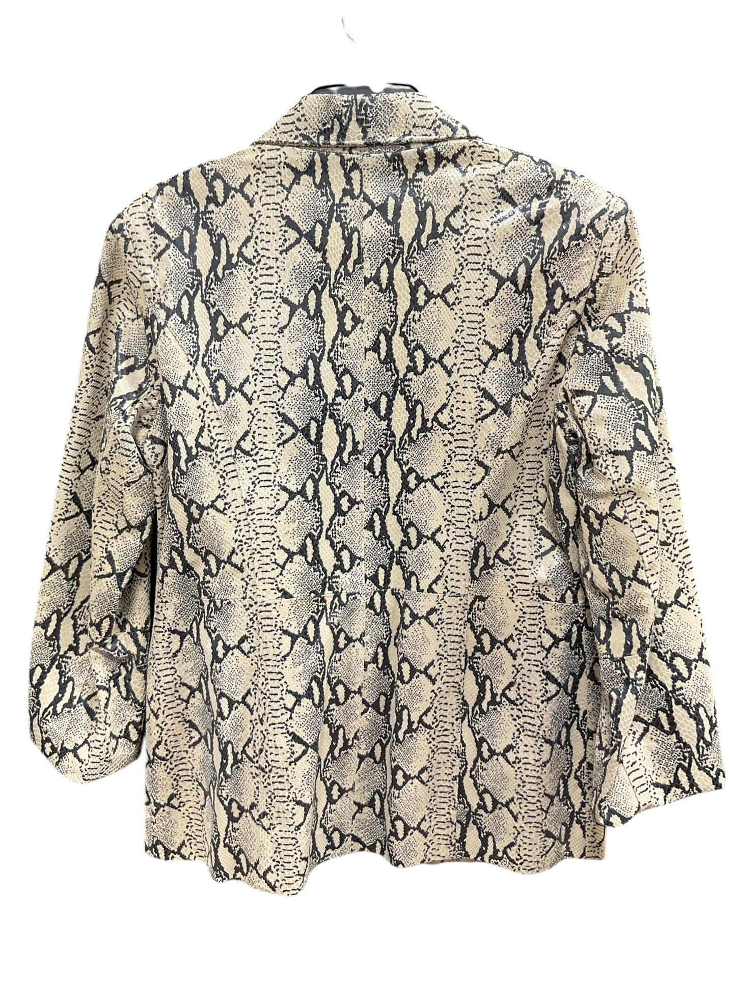 Jacket Leather By Clothes Mentor In Snakeskin Print, Size: M