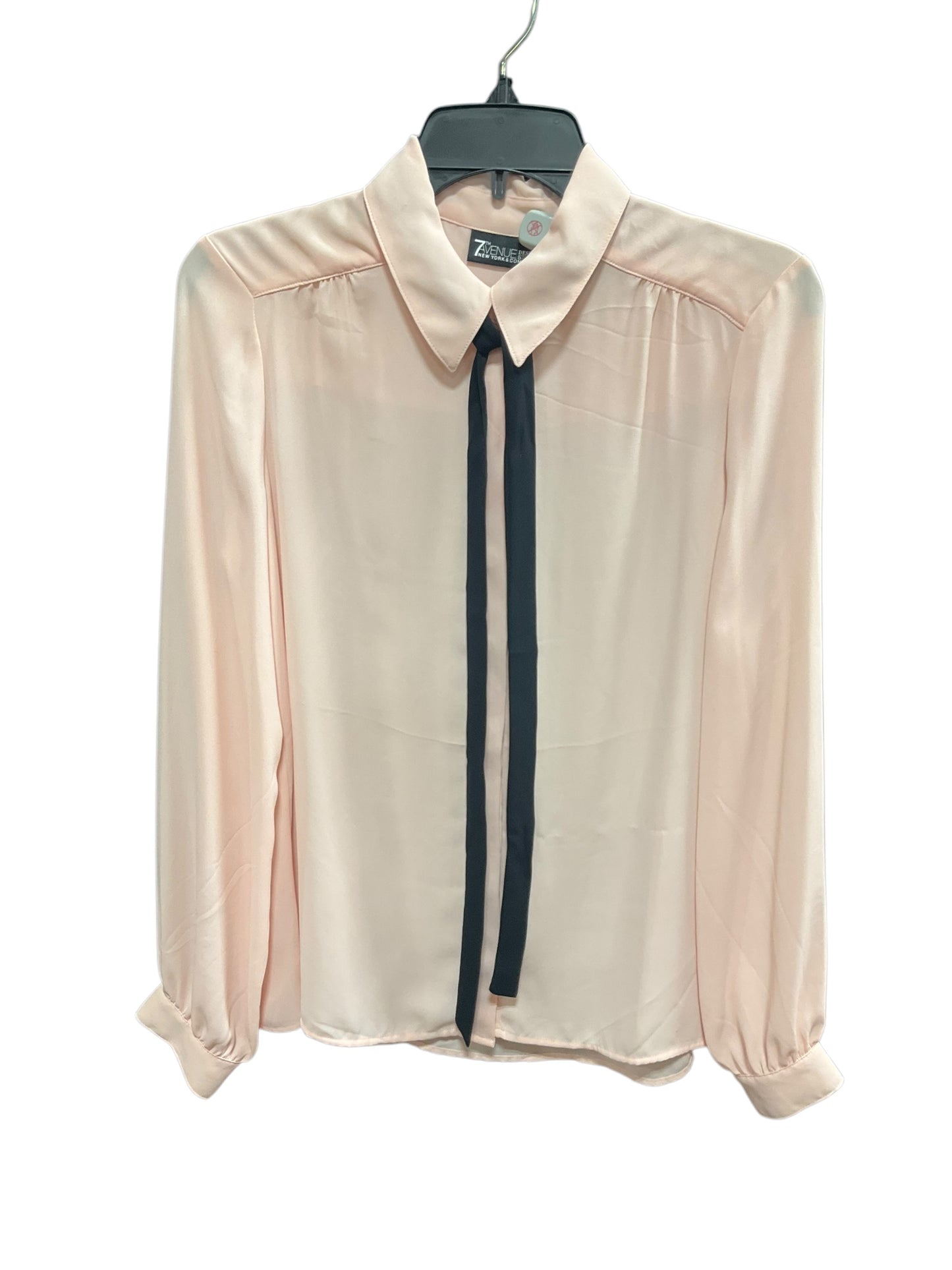 Blouse Long Sleeve By New York And Co In Pink, Size: S