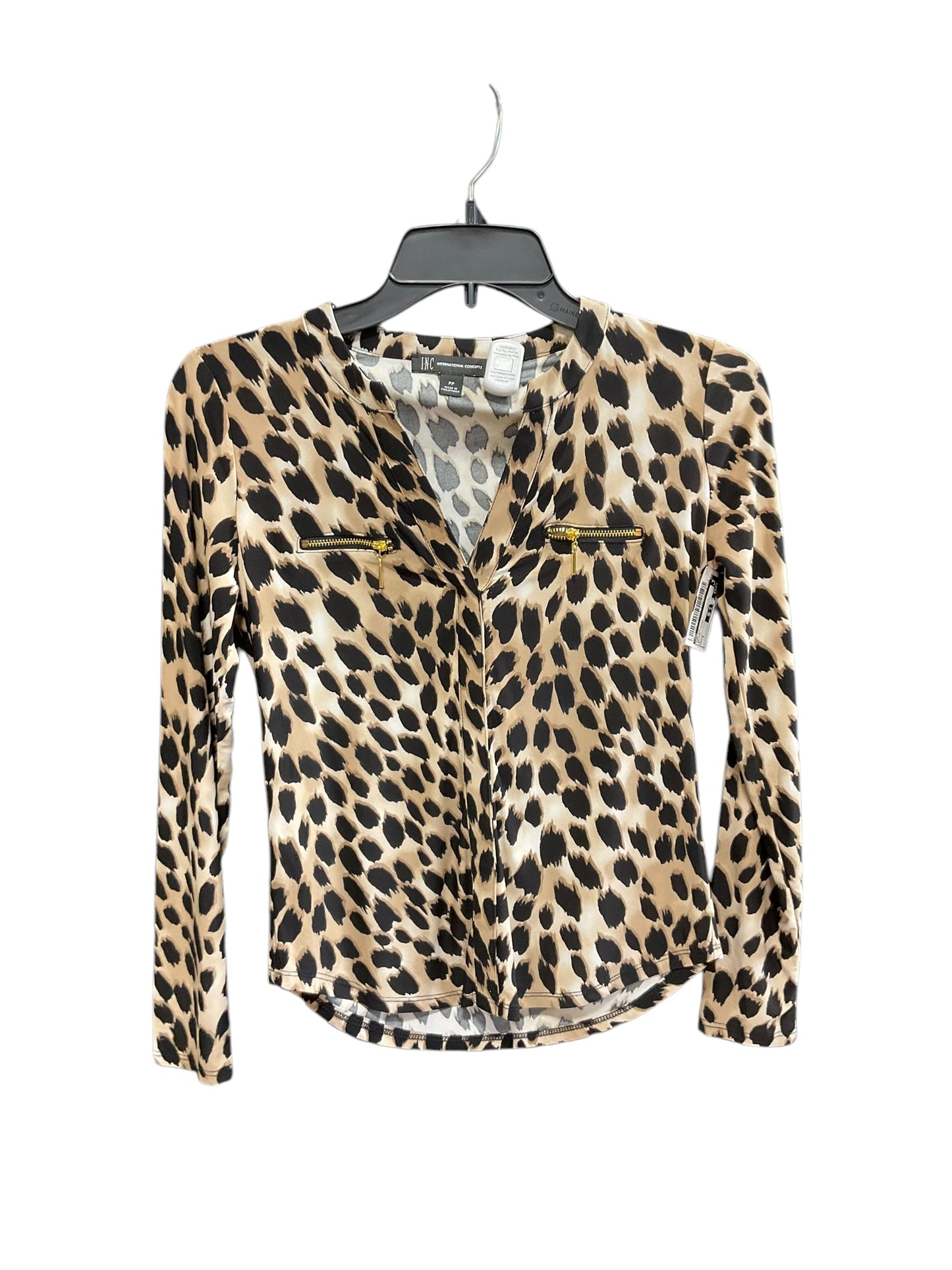 Top Long Sleeve By Inc In Animal Print, Size: S