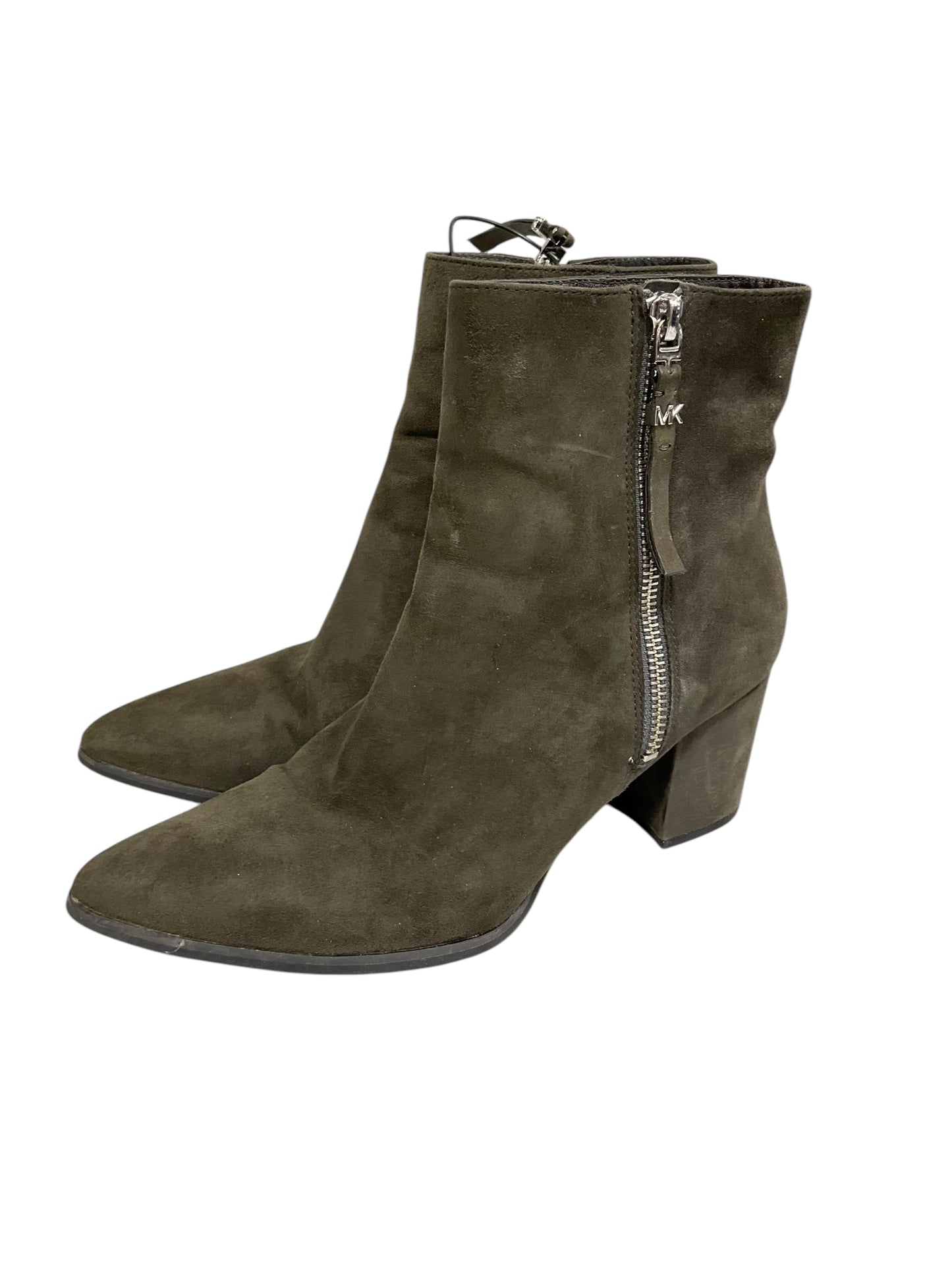 Boots Mid-calf Heels By Michael By Michael Kors In Green, Size: 7.5