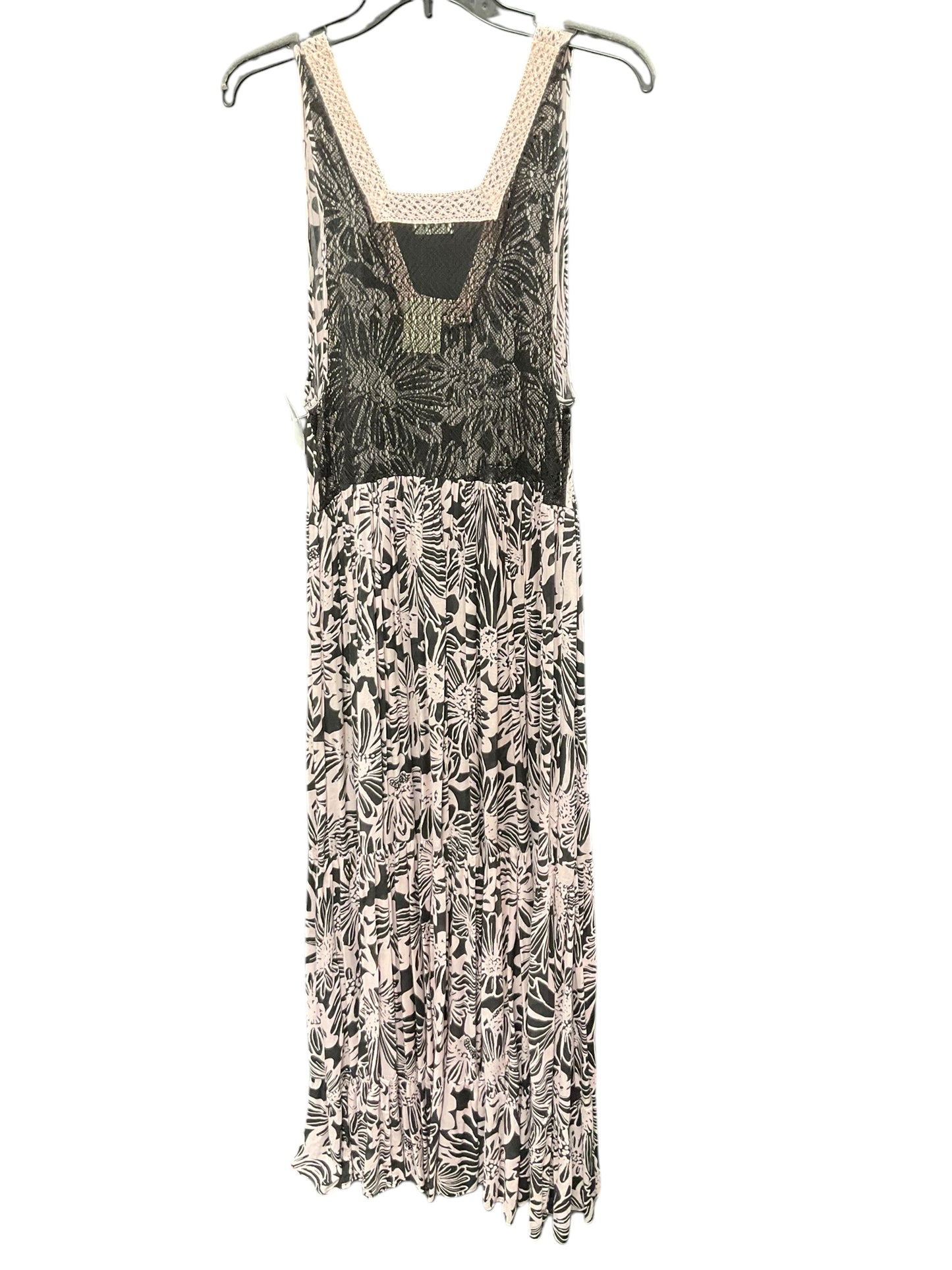 Dress Casual Maxi By Free People In Black & Pink, Size: S