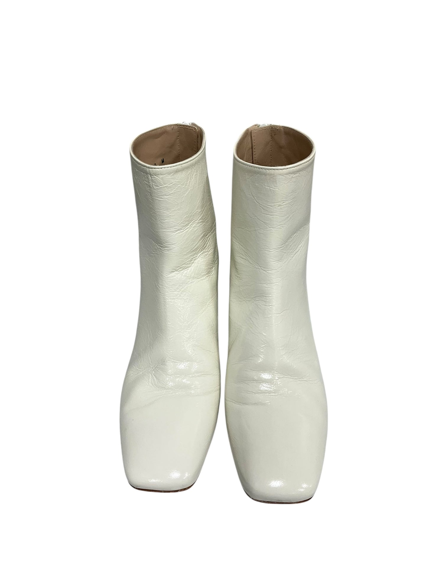 Boots Ankle Heels By Stuart Weitzman In Cream, Size: 7