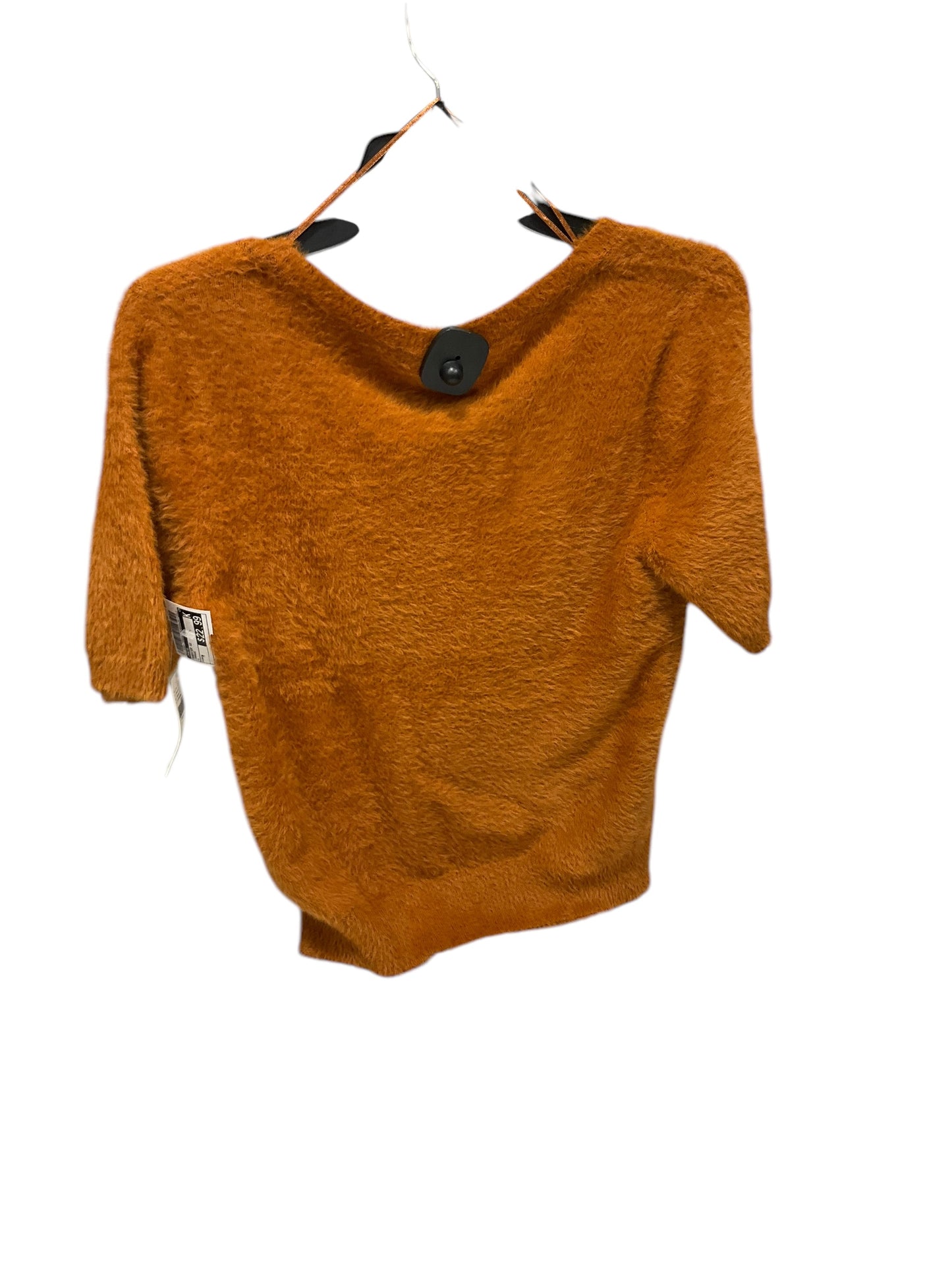 Sweater Short Sleeve By Maeve In Orange, Size: M