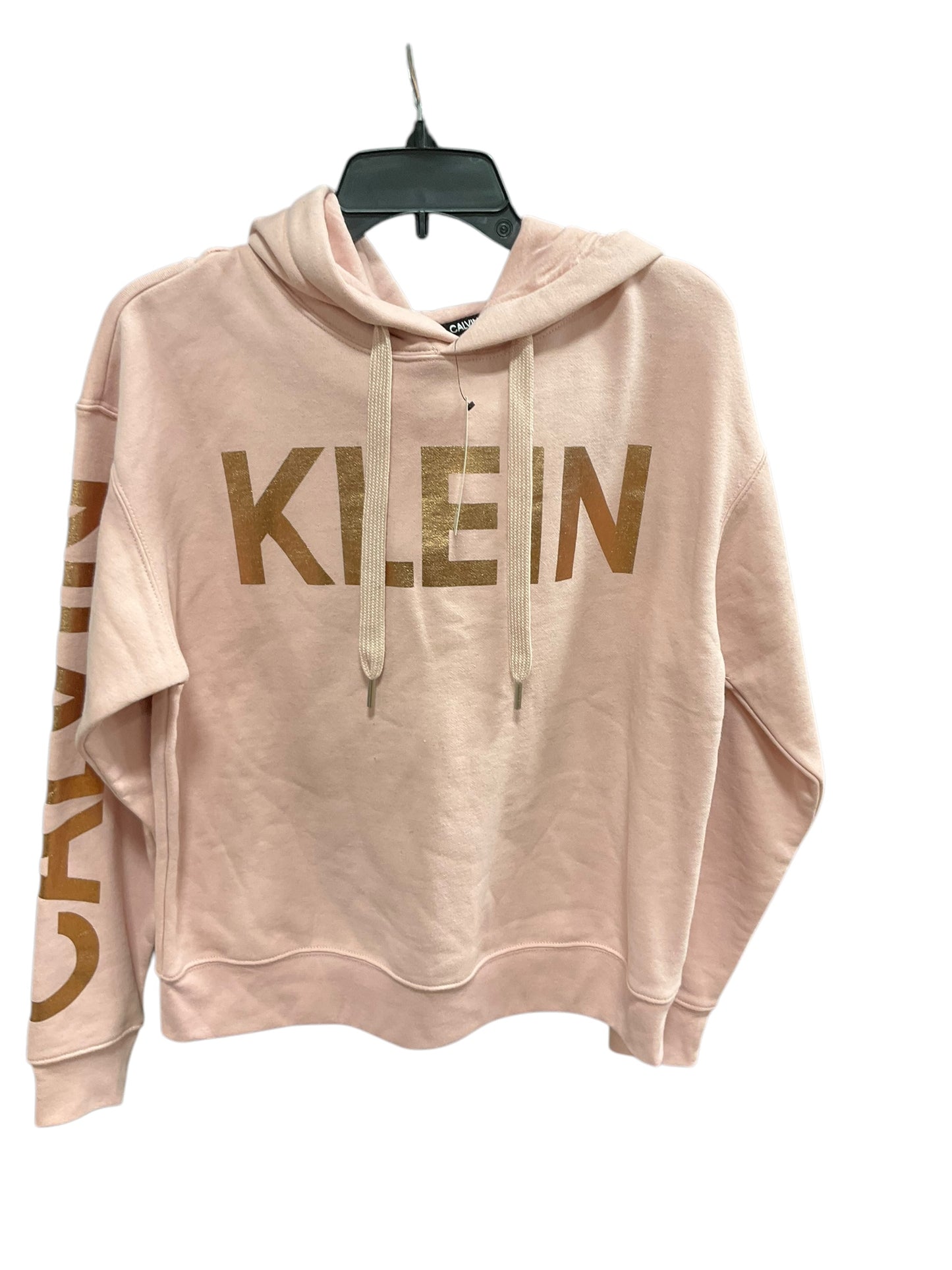 Sweatshirt Hoodie By Calvin Klein In Pink, Size: S