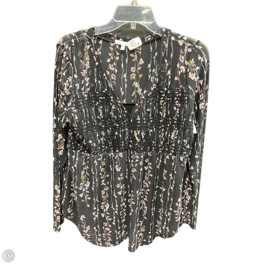 Top Long Sleeve Basic By Maurices In Black, Size: L