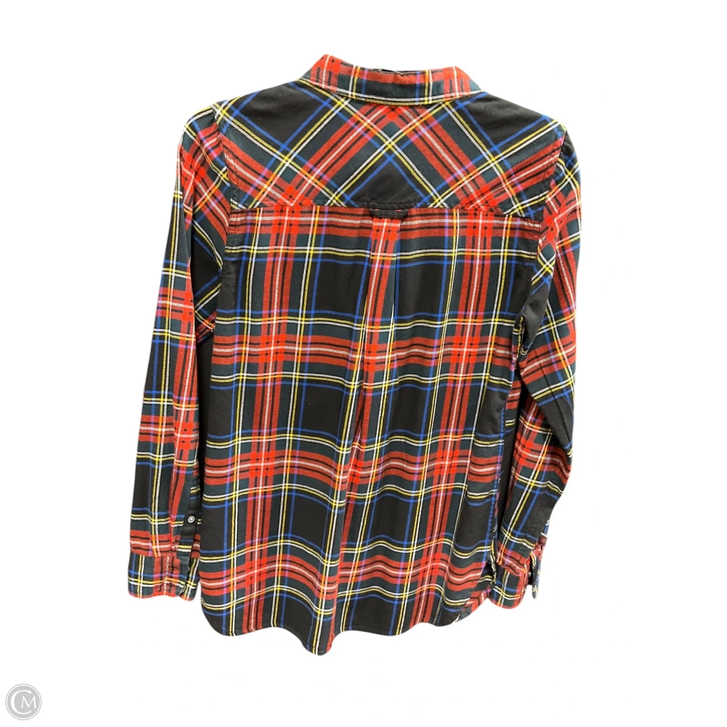 Blouse Long Sleeve By J. Crew In Black & Red, Size: S