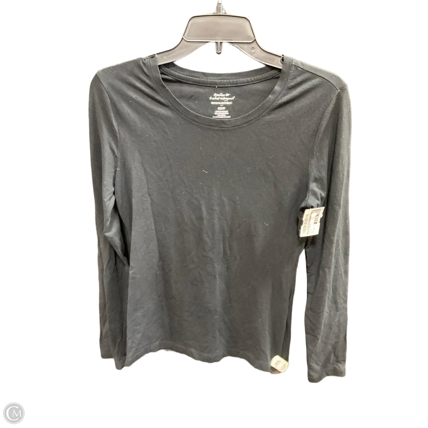 Top Long Sleeve Basic By Banana Republic In Black, Size: Xs