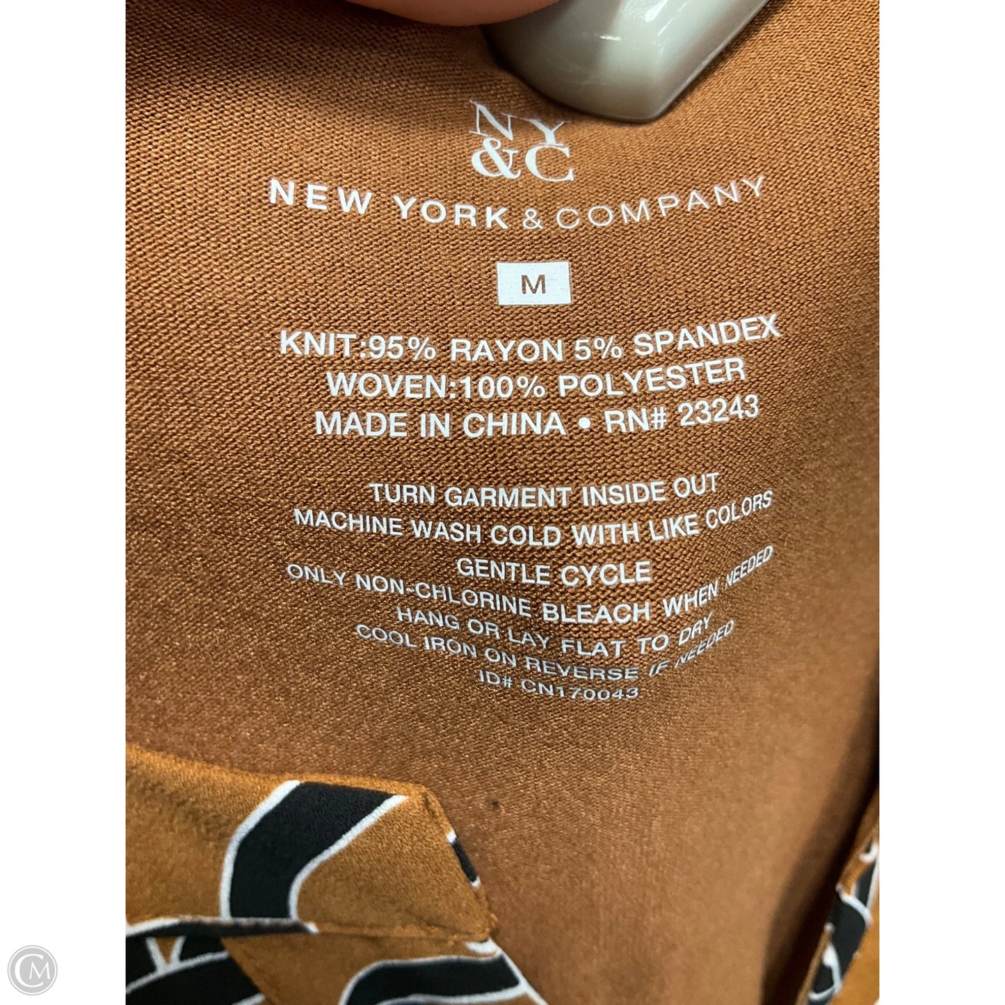 Top Sleeveless By New York And Co In Black & Brown, Size: M