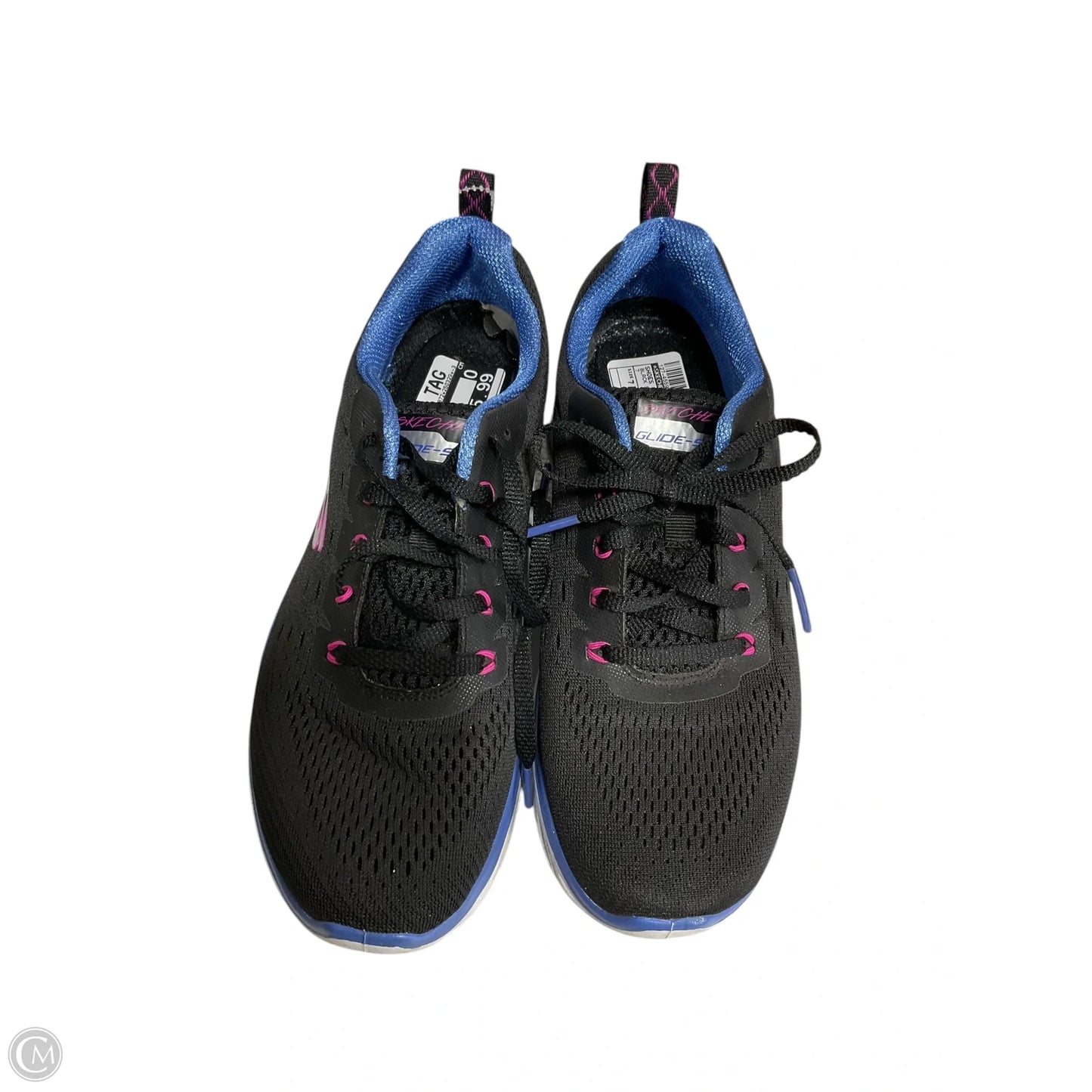 Shoes Athletic By Skechers In Black & Blue, Size: 7