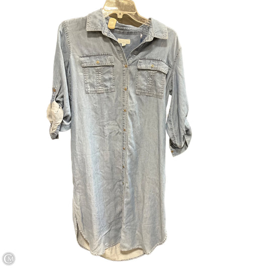 Dress Casual Midi By West Bound In Blue Denim, Size: S