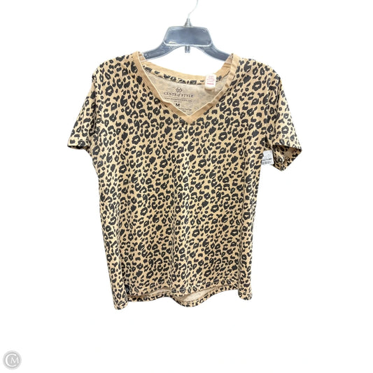 Top Short Sleeve Basic By Clothes Mentor In Animal Print, Size: M