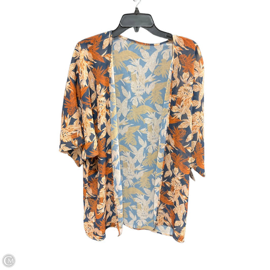 Shawl By Clothes Mentor In Blue & Orange, Size: Osfm