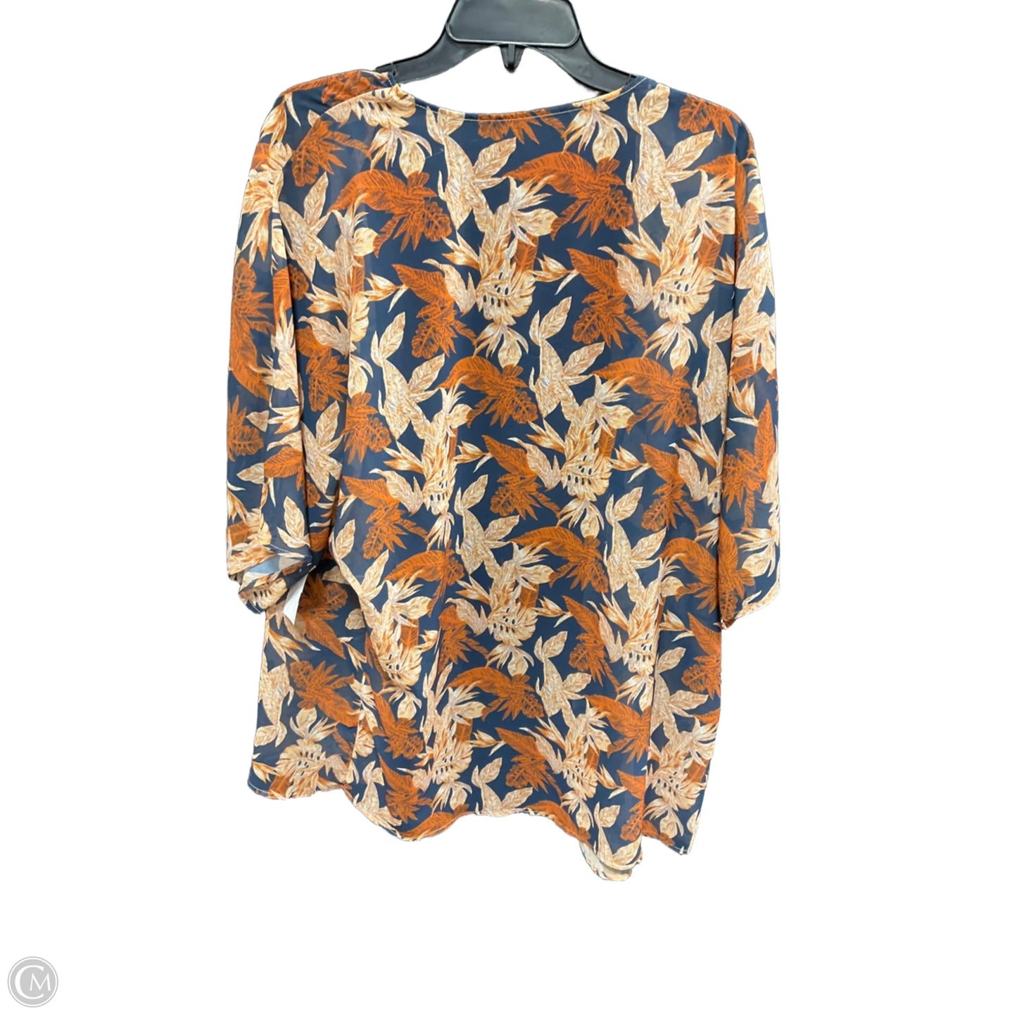 Shawl By Clothes Mentor In Blue & Orange, Size: Osfm