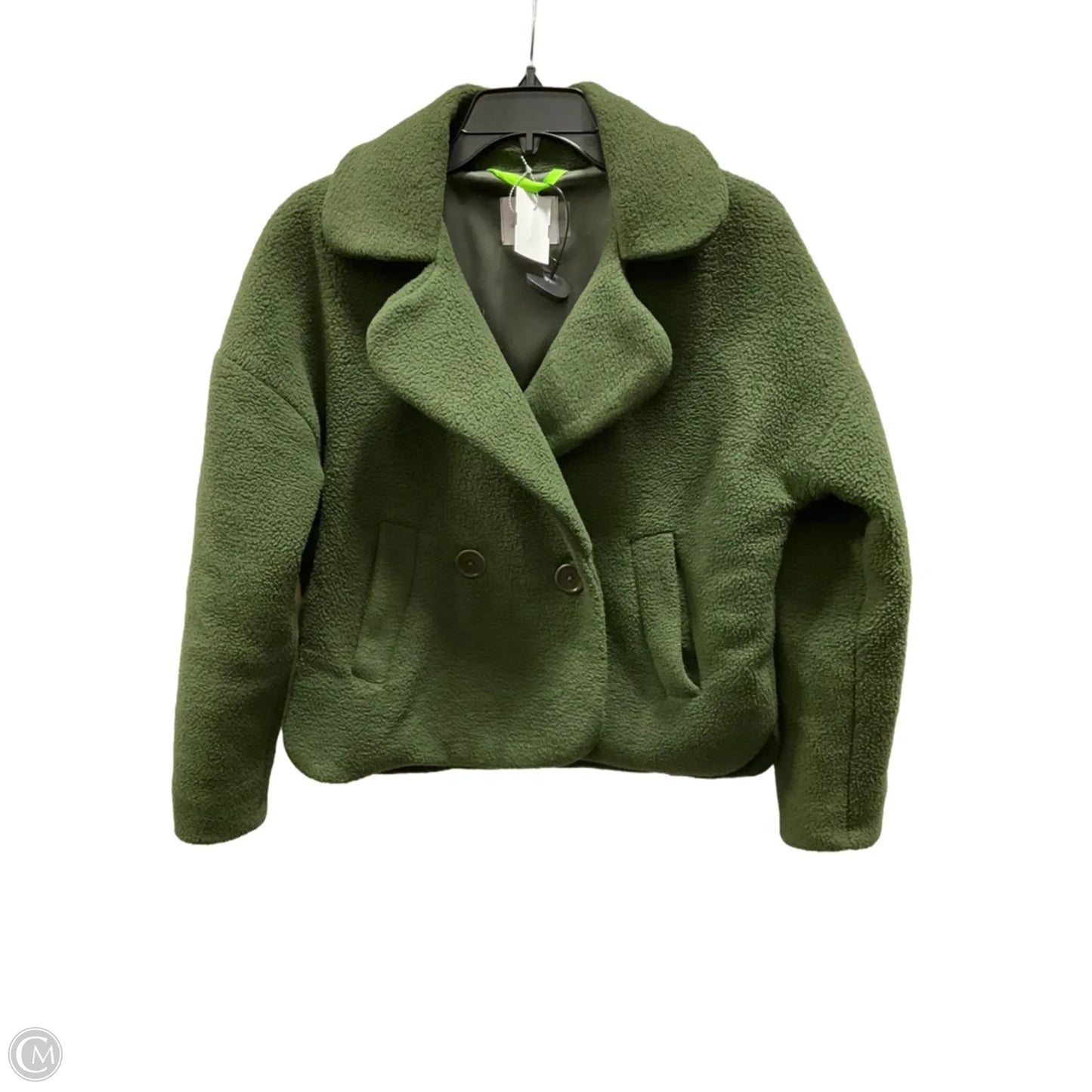 Coat Faux Fur & Sherpa By Cma In Green, Size: Xs