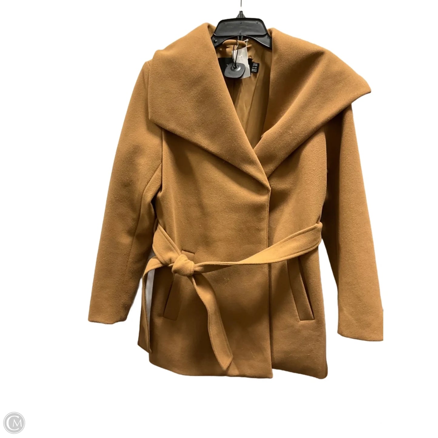 Coat Peacoat By Tahari In Tan, Size: S