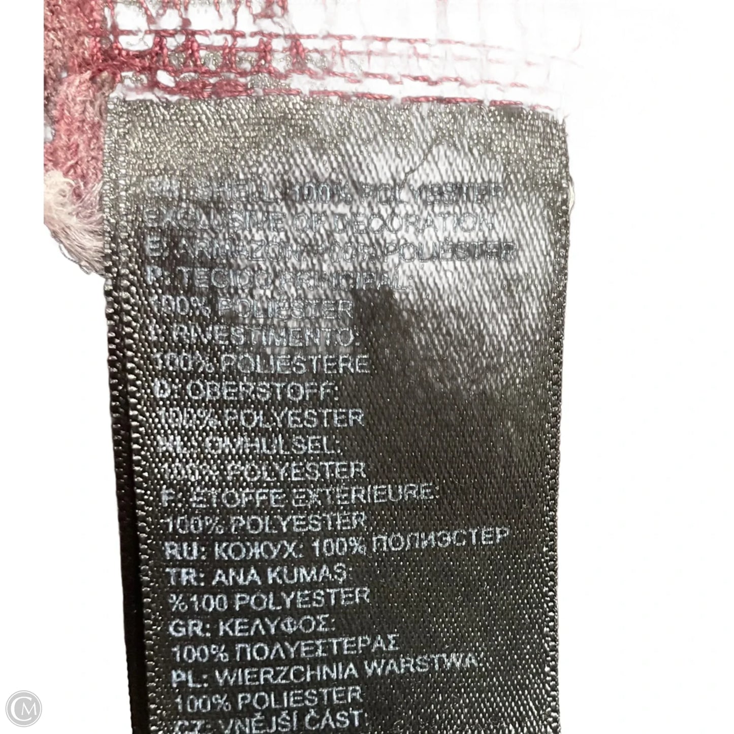 Athletic Top Long Sleeve Collar By The North Face In Maroon, Size: Xl