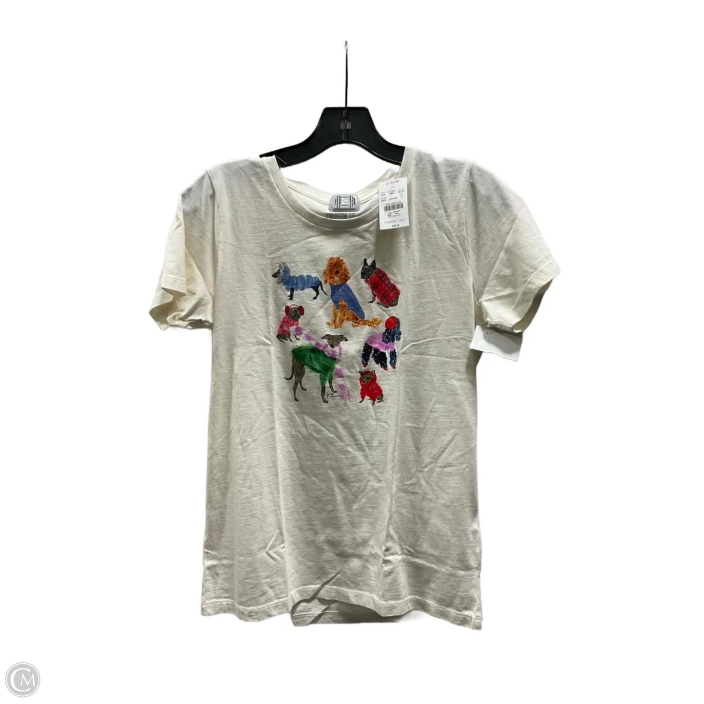 Top Short Sleeve By J. Crew In Cream, Size: S