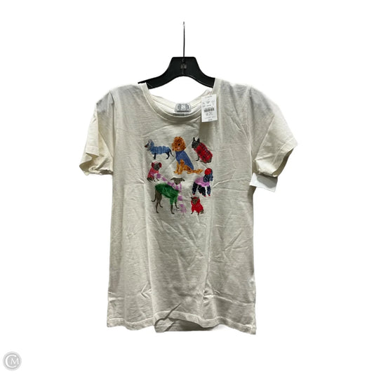 Top Short Sleeve By J. Crew In Cream, Size: S