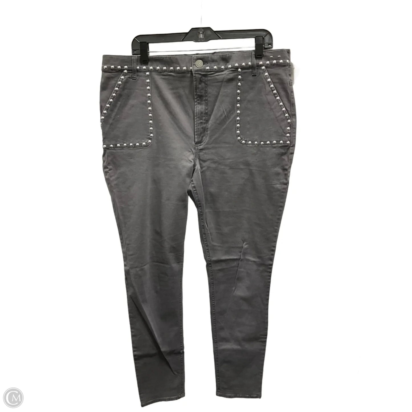 Jeans Skinny By Express In Grey, Size: 18