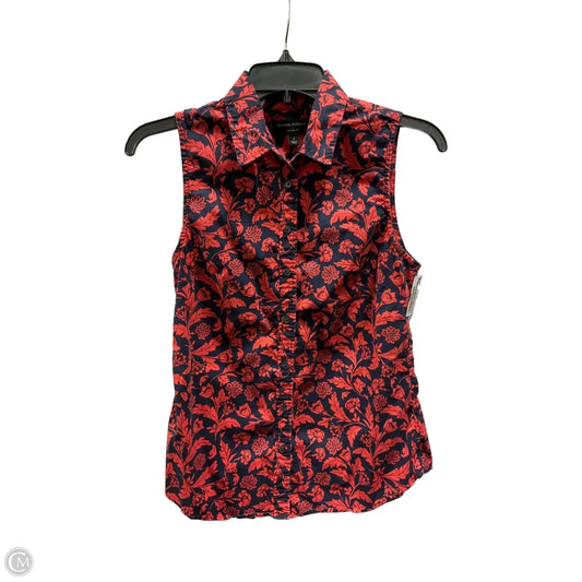 Top Sleeveless By Banana Republic In Red, Size: Xs