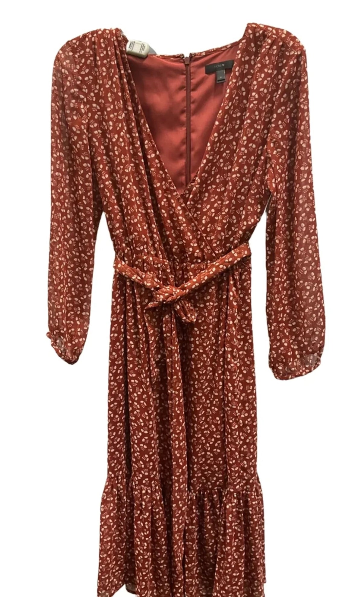 Dress Casual Midi By J. Crew In Orange, Size: 6