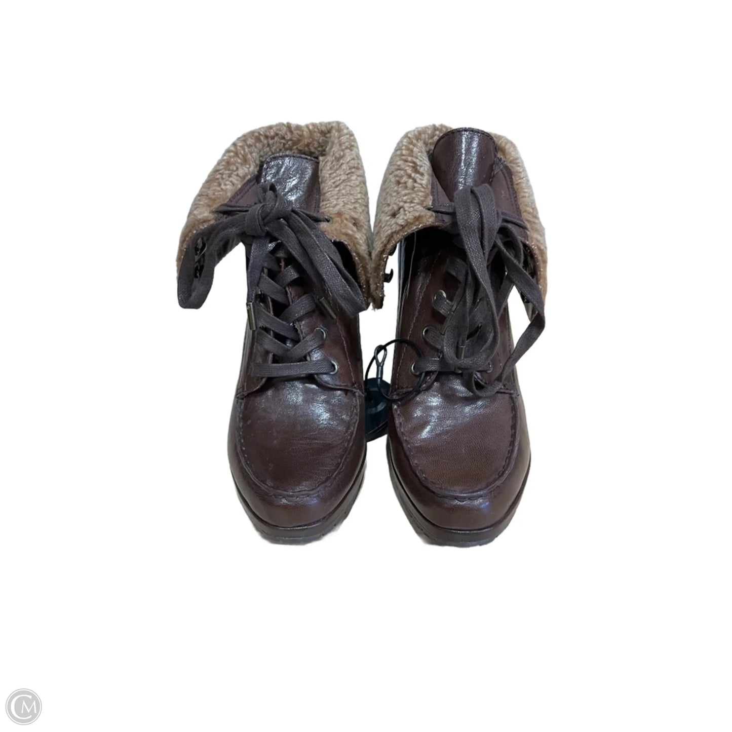 Boots Ankle Heels By Joan And David In Brown, Size: 7.5