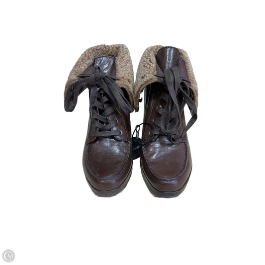 Boots Ankle Heels By Joan And David In Brown, Size: 7.5