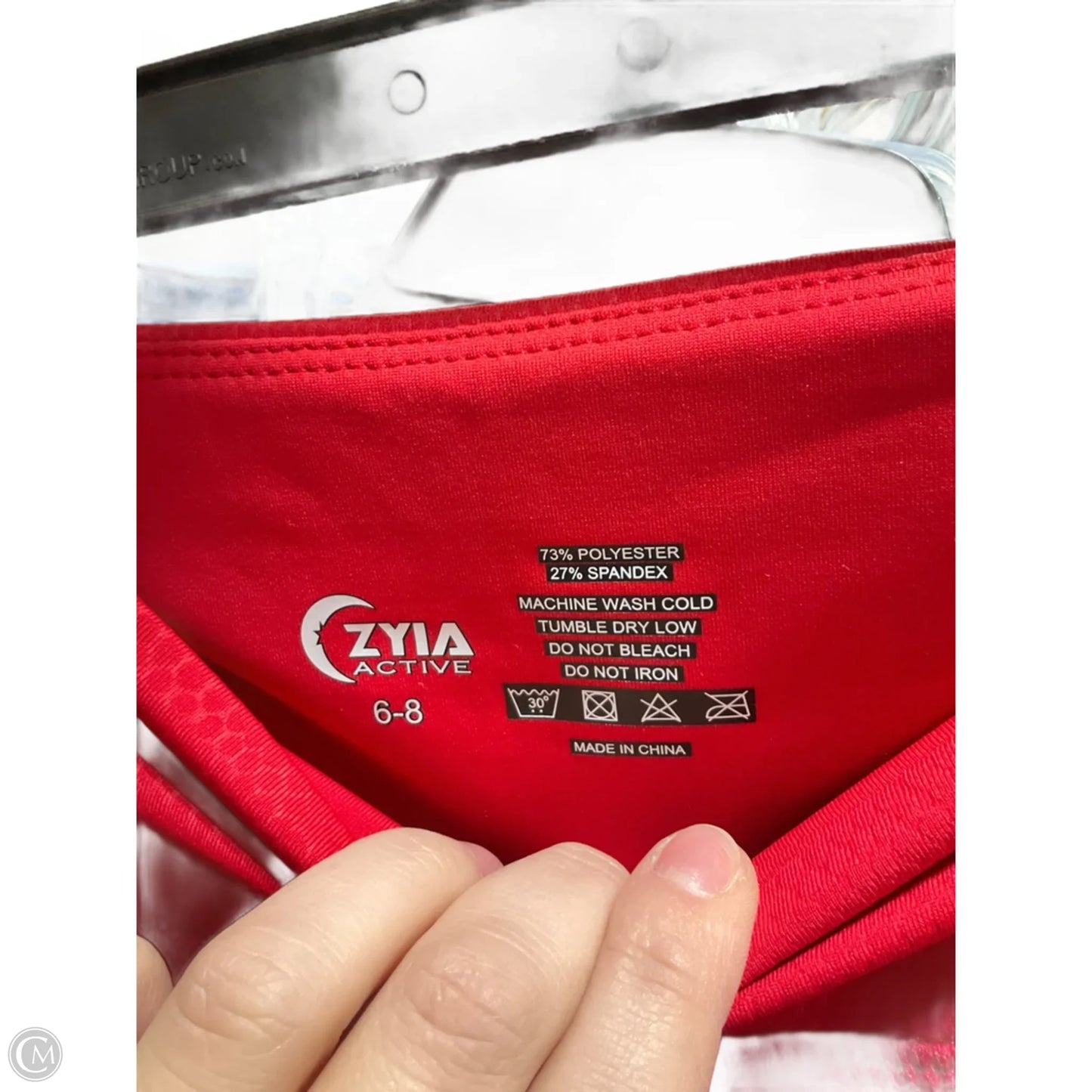 Athletic Leggings By Zyia In Red, Size: M