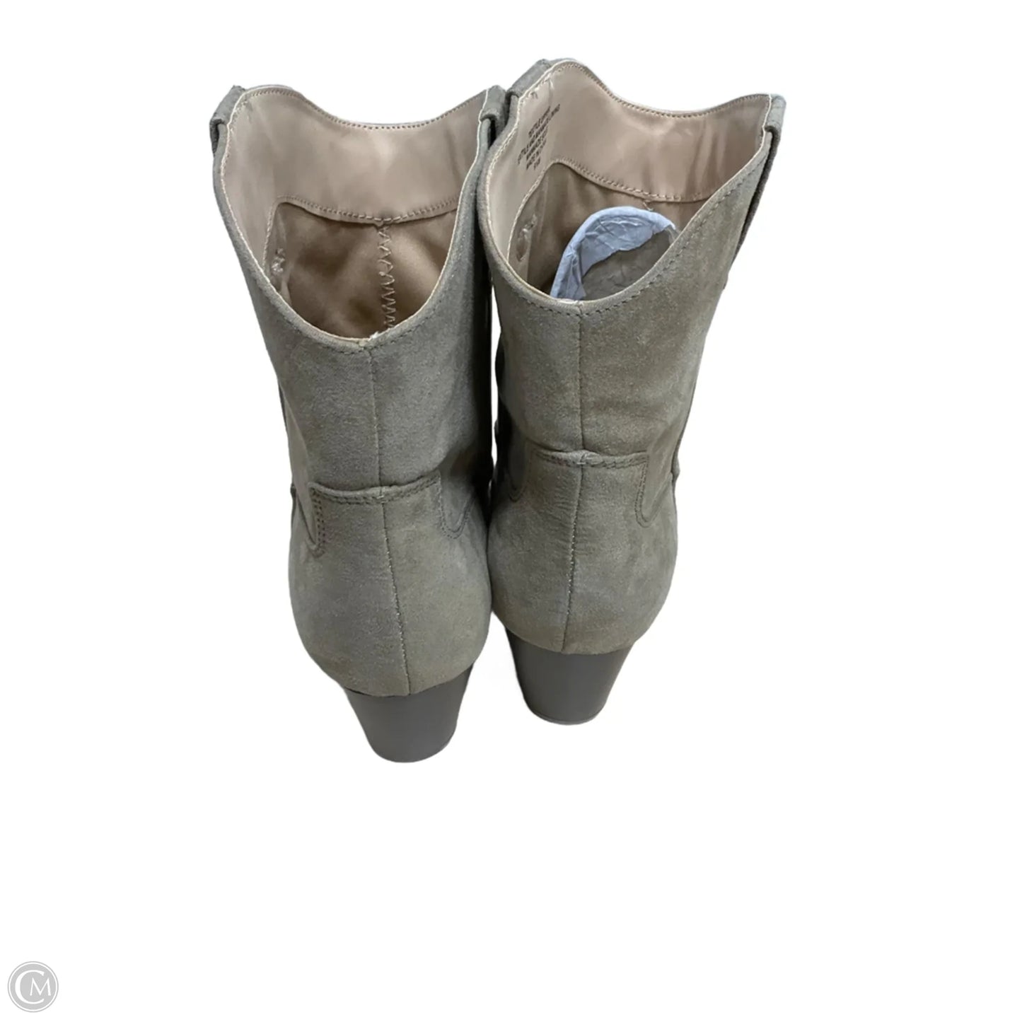 Boots Ankle Heels By Loft In Taupe, Size: 9.5