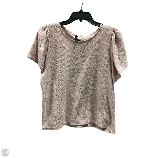 Top Short Sleeve By W5 In Pink, Size: M