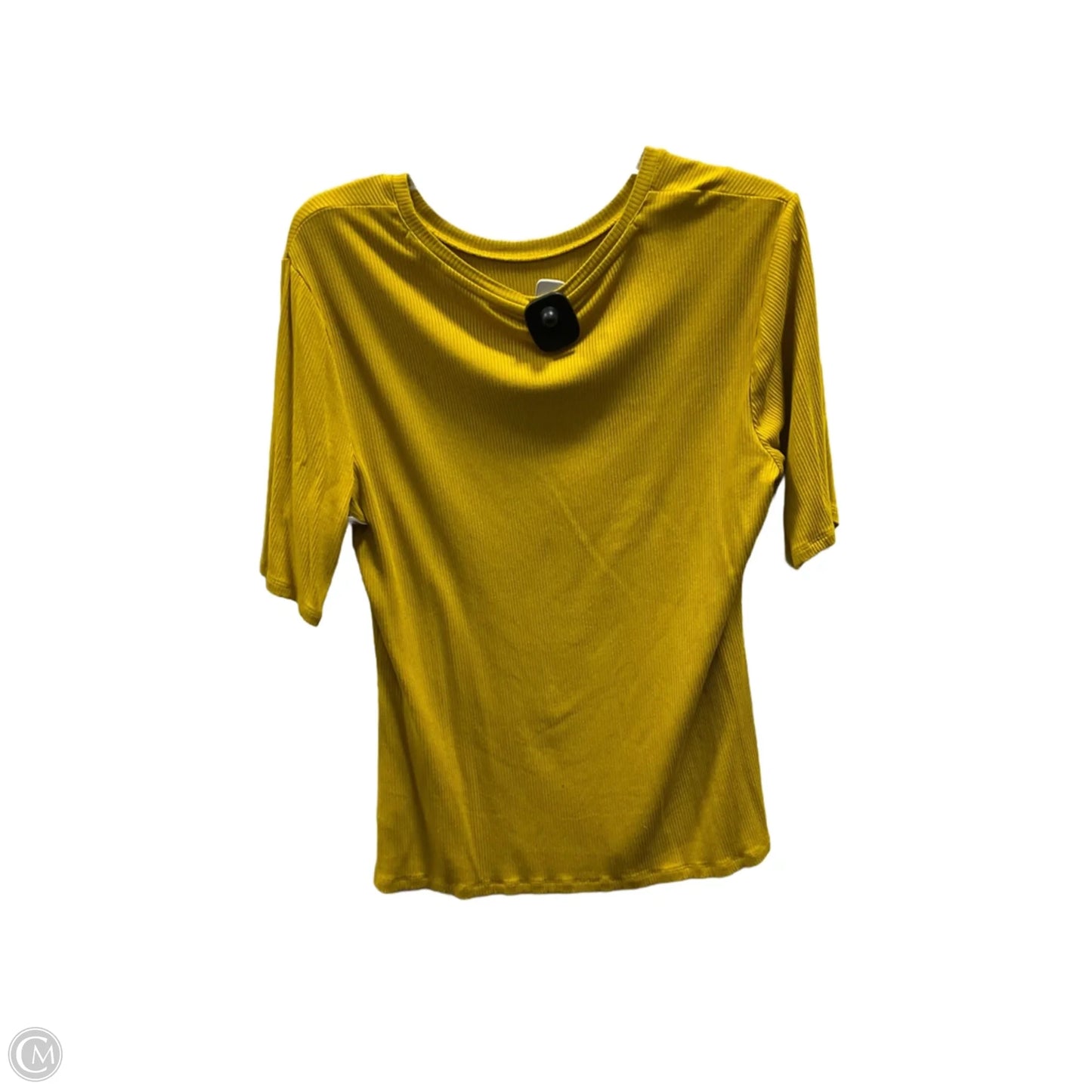 Top Short Sleeve By Nine West In Yellow, Size: Xl