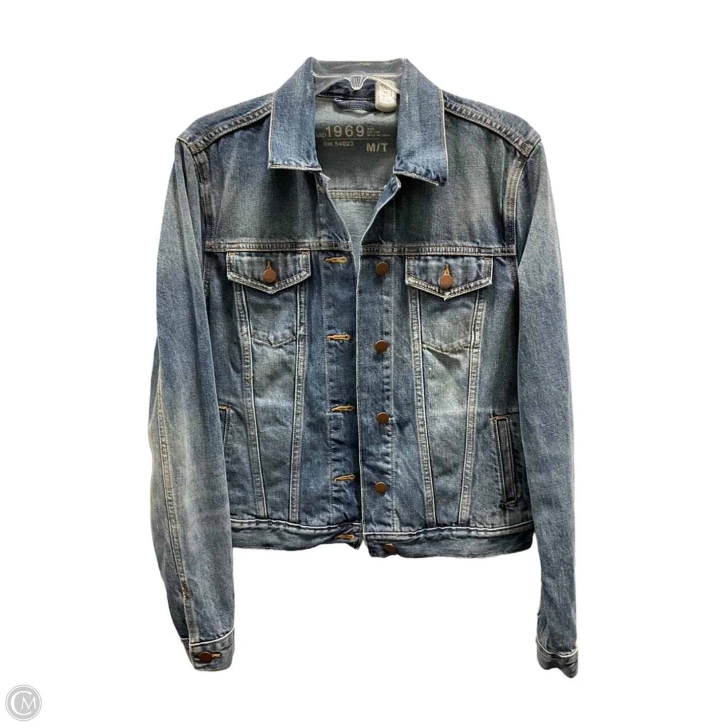 Jacket Denim By Gap In Blue, Size: M