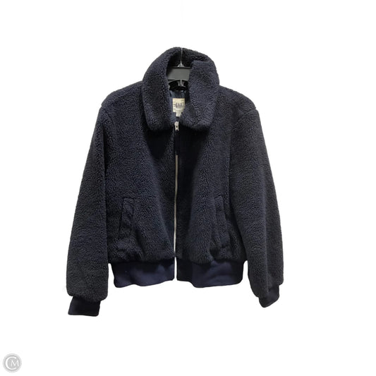 Jacket Faux Fur & Sherpa By Gap In Navy, Size: L