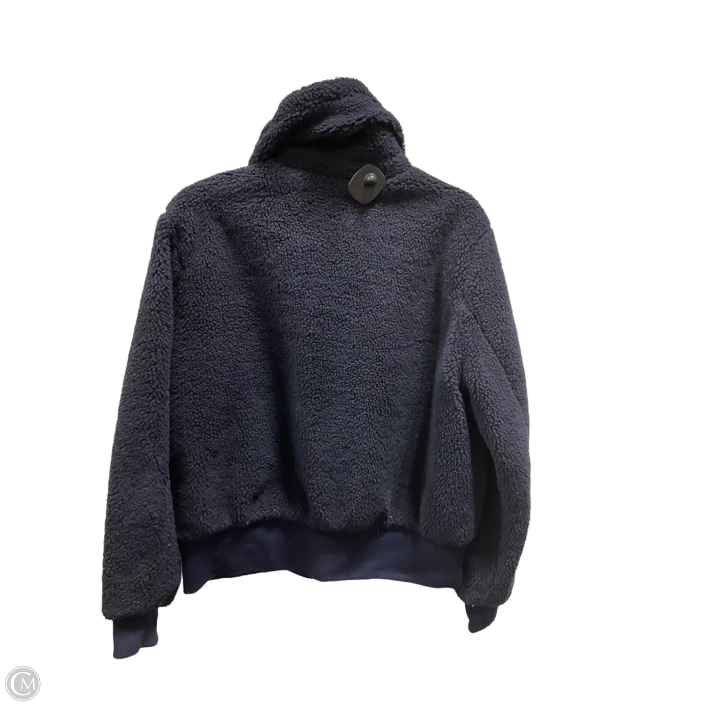 Jacket Faux Fur & Sherpa By Gap In Navy, Size: L