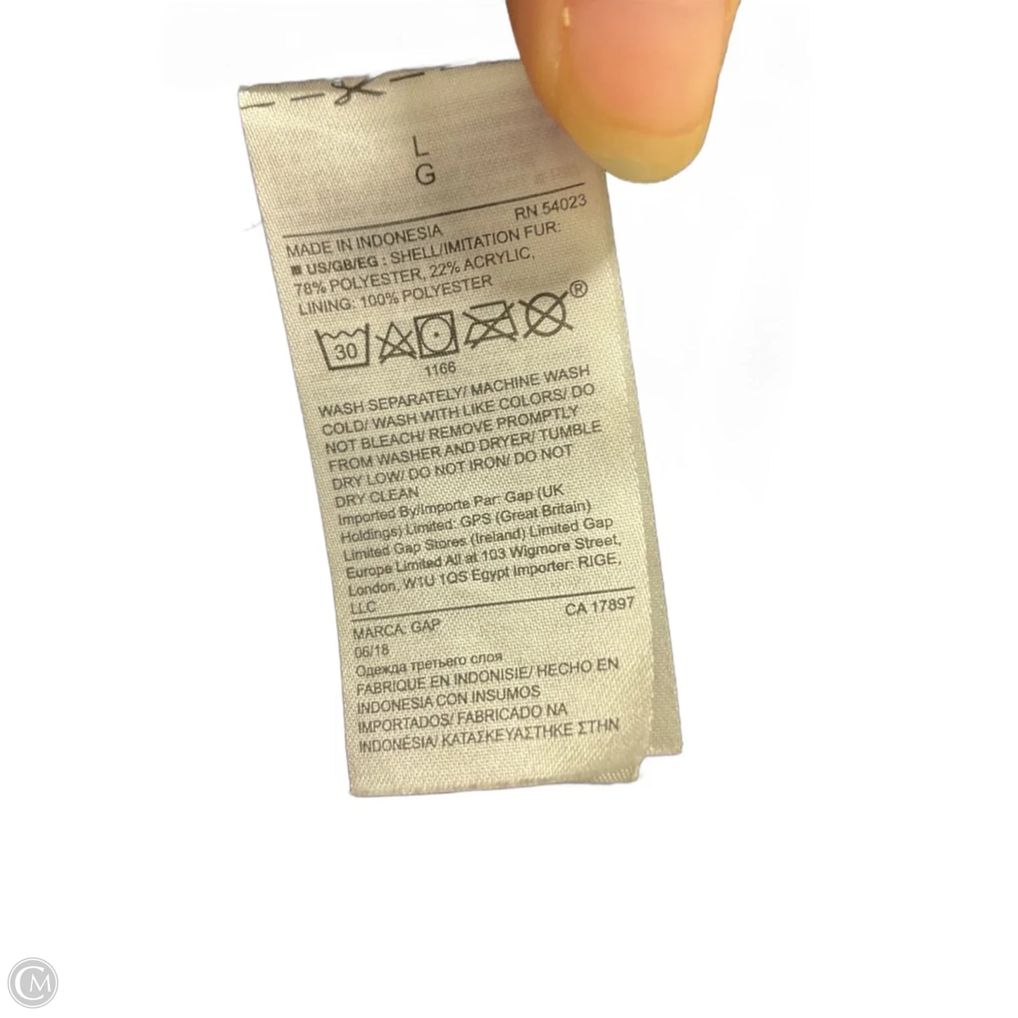 Jacket Faux Fur & Sherpa By Gap In Navy, Size: L