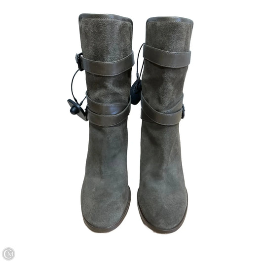 Boots Designer By Coach In Taupe, Size: 7.5