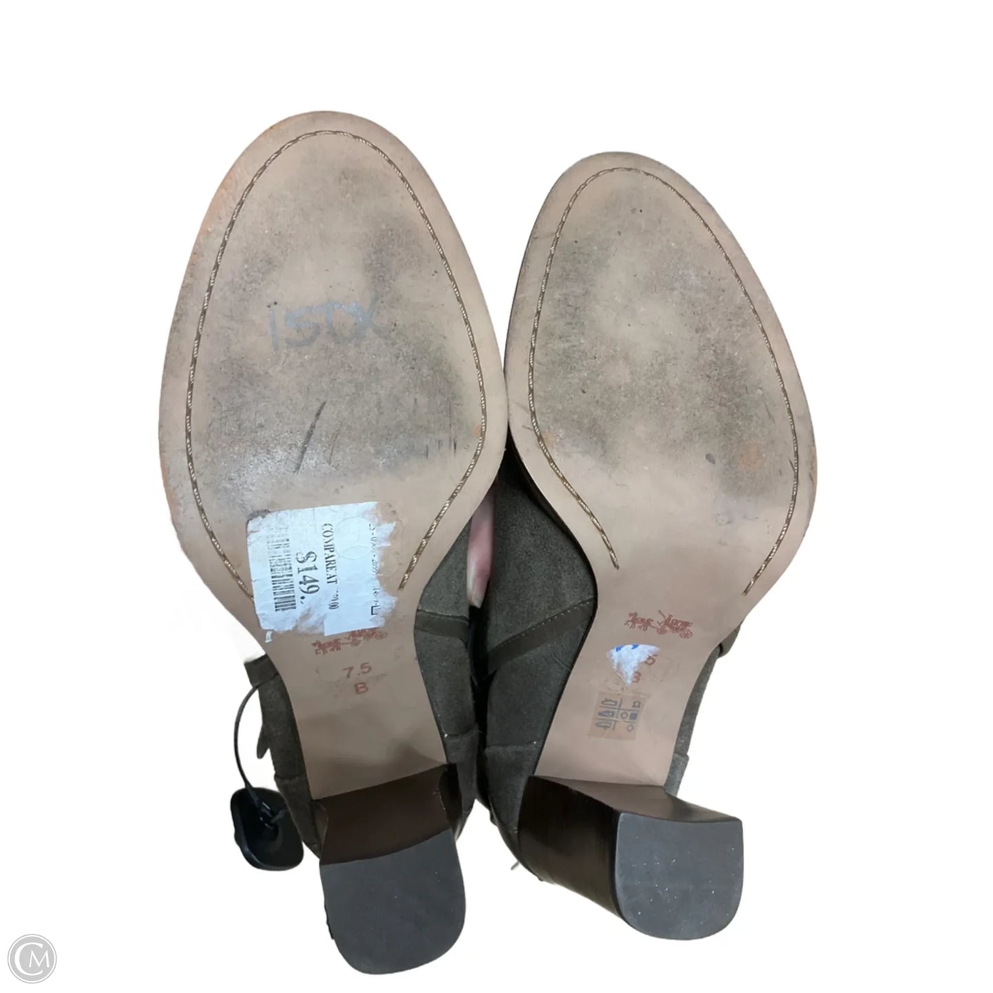 Boots Designer By Coach In Taupe, Size: 7.5
