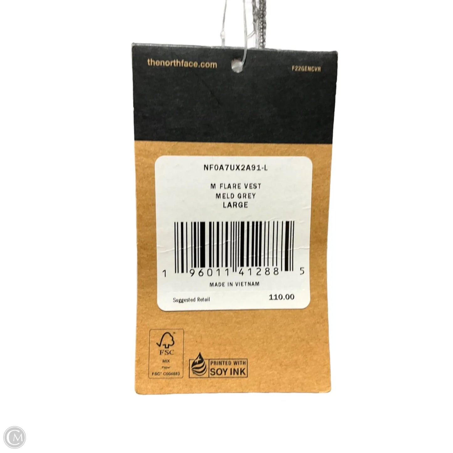 Vest Puffer & Quilted By The North Face In Grey, Size: L