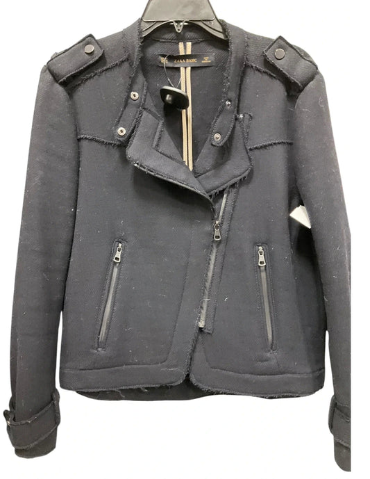 Jacket Moto By Zara Basic In Black, Size: Xl