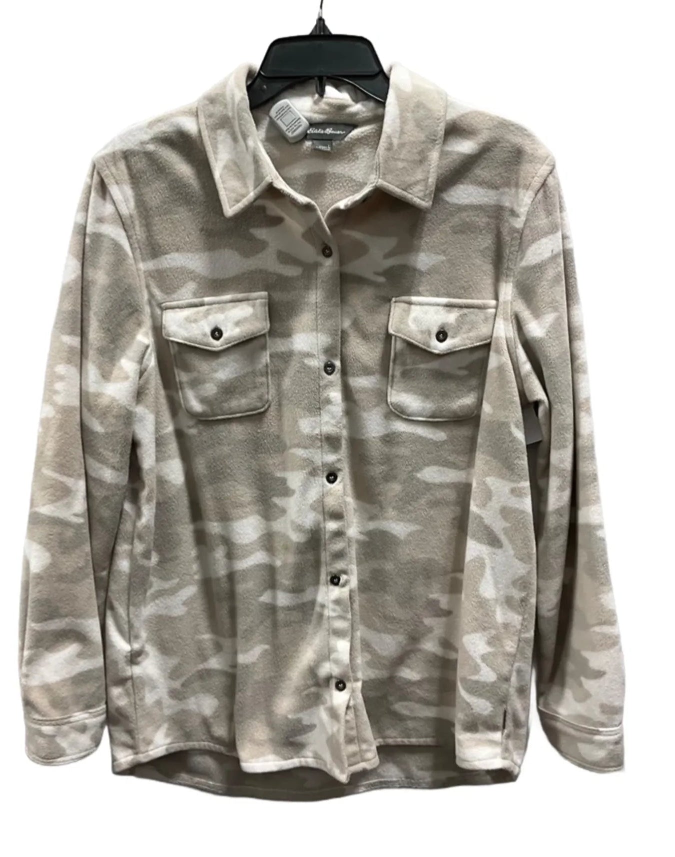 Jacket Fleece By Eddie Bauer In Camouflage Print, Size: L