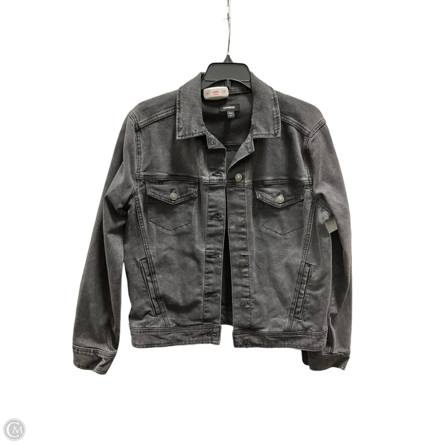 Jacket Denim By Express In Grey, Size: M