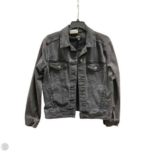 Jacket Denim By Express In Grey, Size: M
