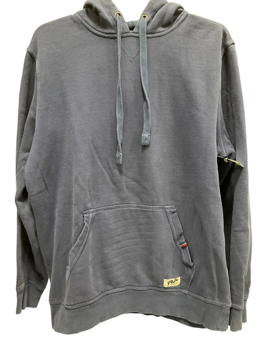 Sweatshirt Hoodie By Fila In Navy, Size: M